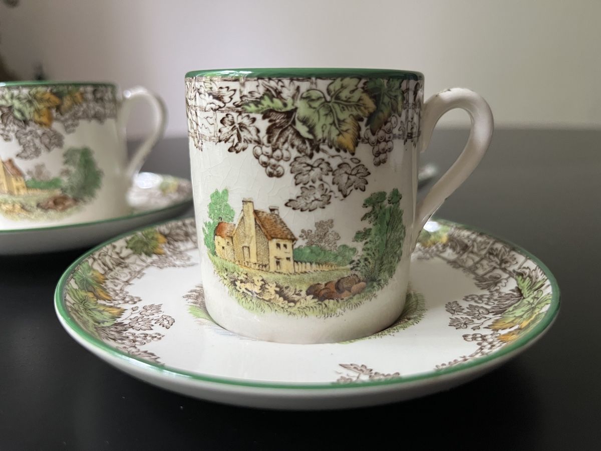 Set of 3 Copeland Spode Bone China England Coffee Cups