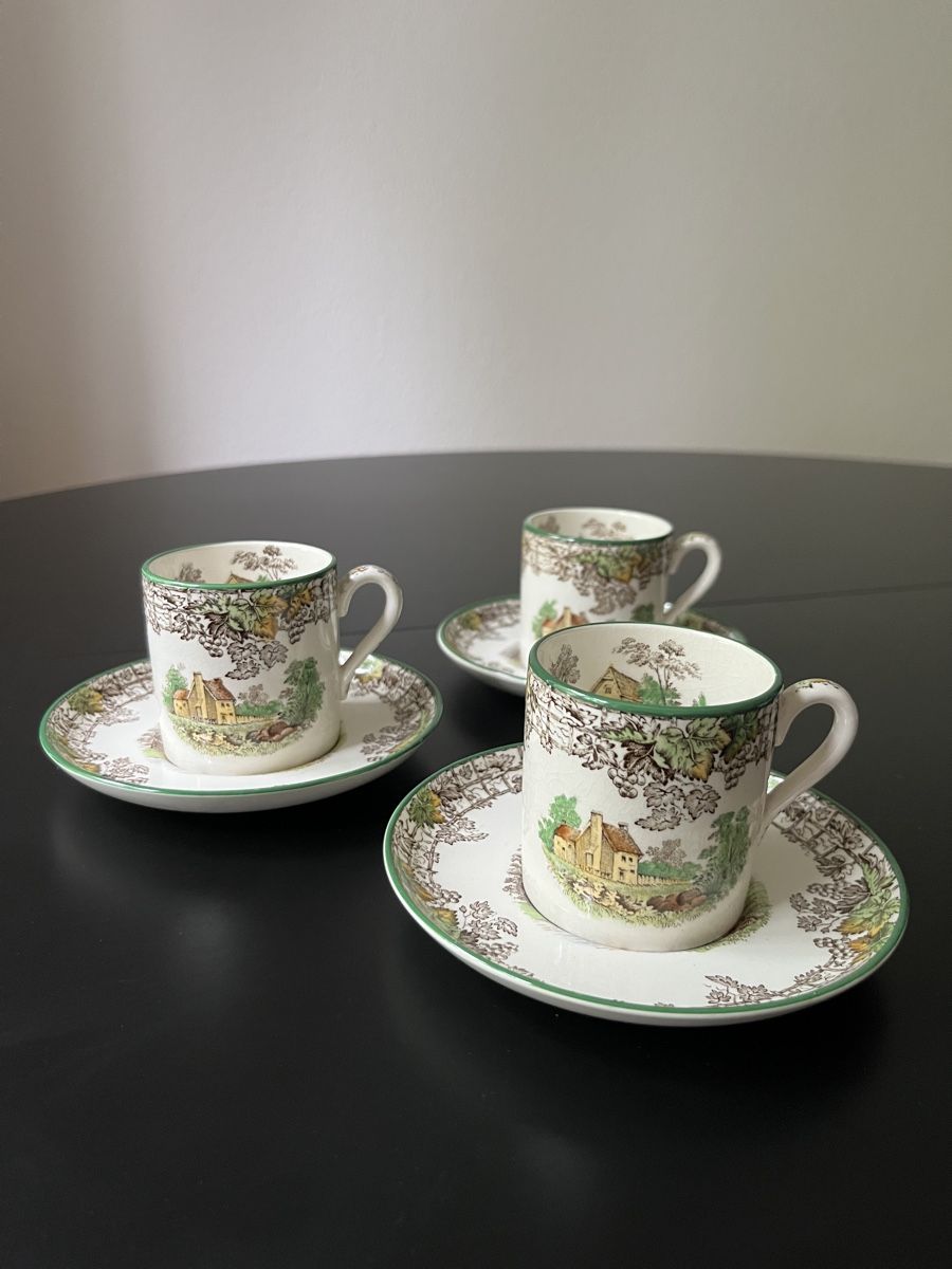 Set of 3 Copeland Spode Bone China England Coffee Cups