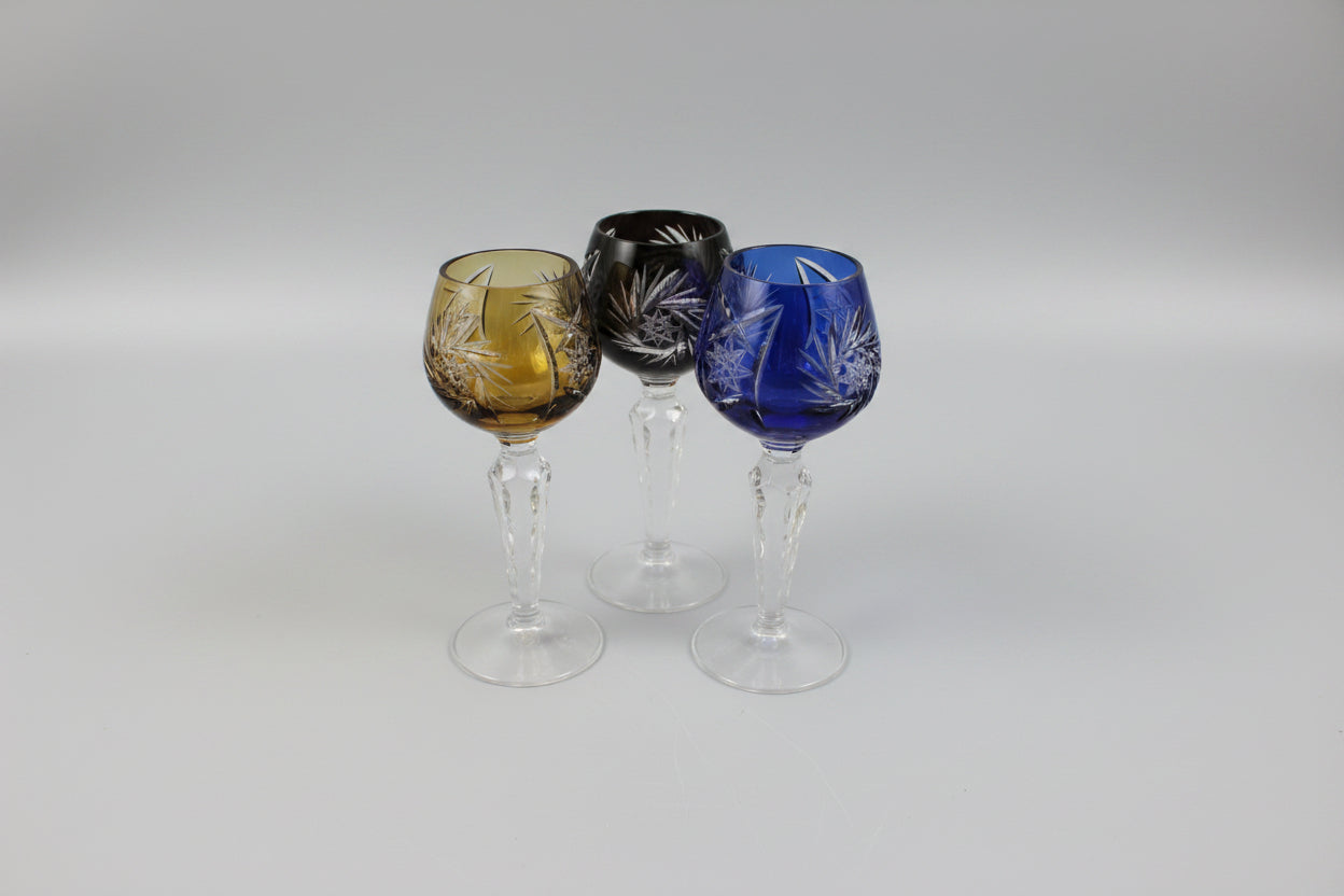 Crystal liqueur glasses