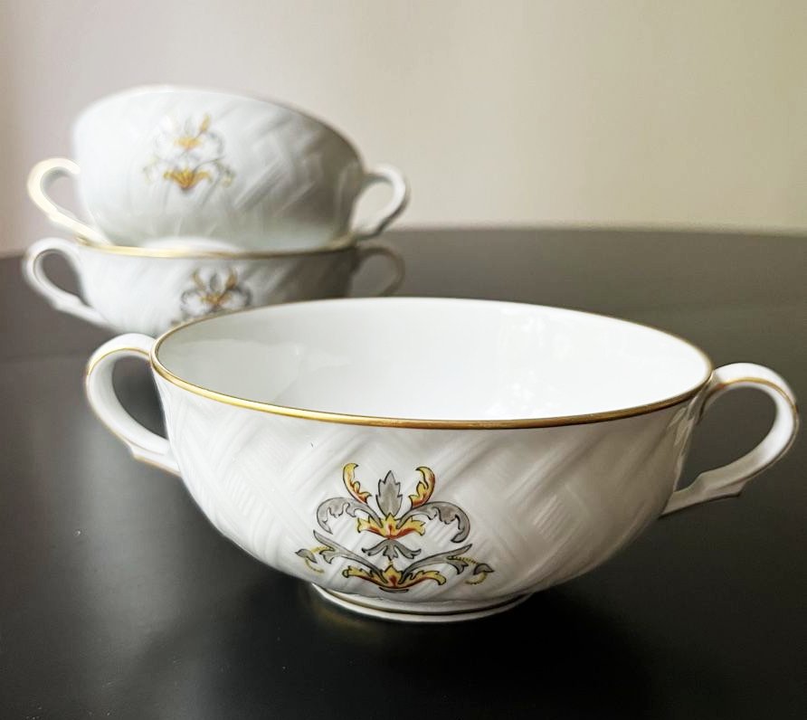3 Soup Bowls Limoges France
