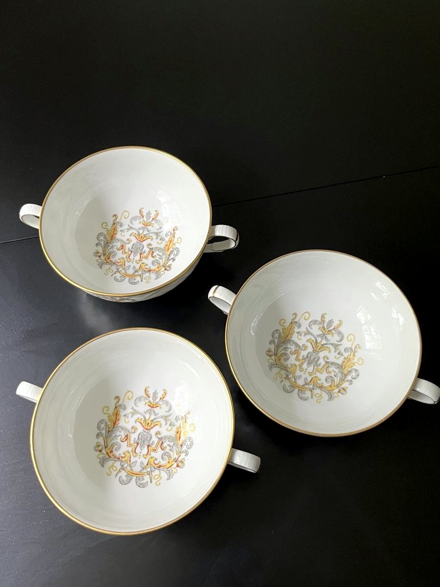 3 Soup Bowls Limoges France