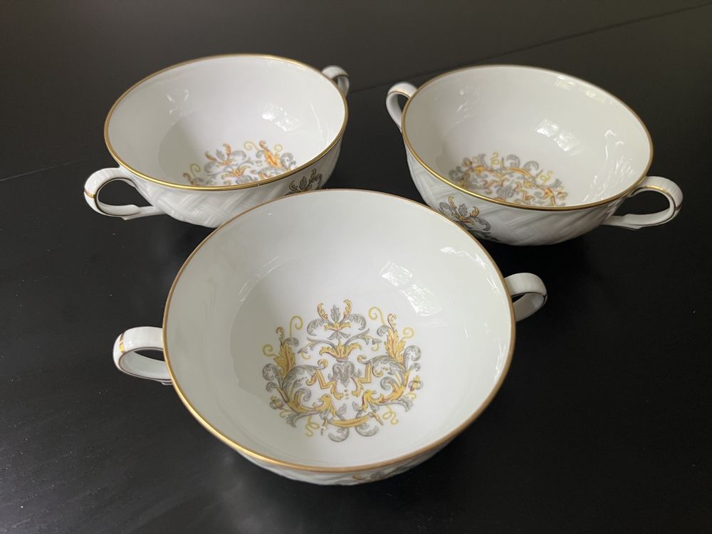 3 Soup Bowls Limoges France