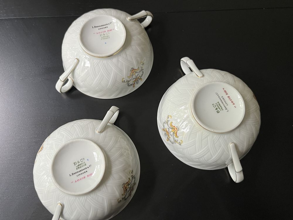3 Soup Bowls Limoges France