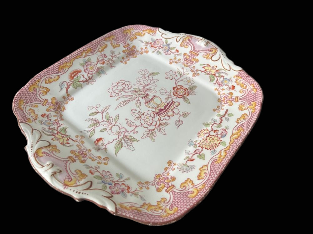 Antique Sarreguemines Minton Pink Platter