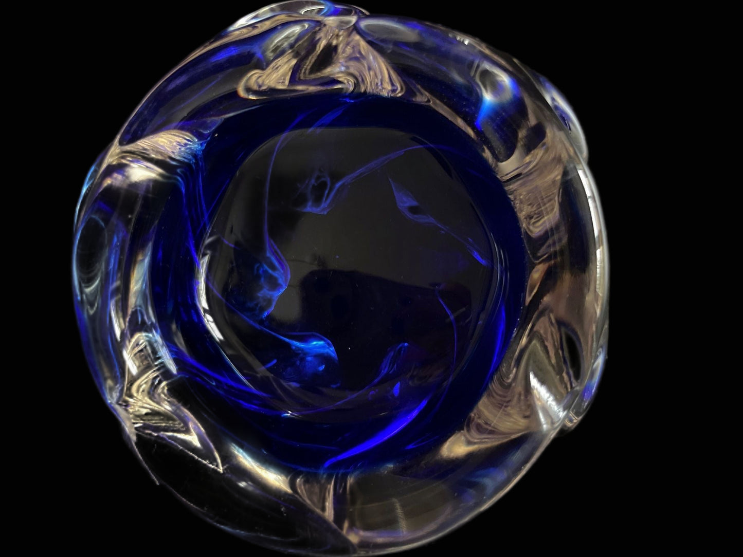 Murano Cobalt Blue Ashtray