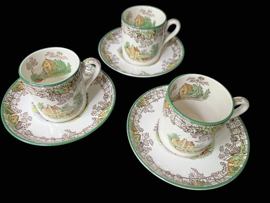 Set of 3 Copeland Spode Bone China England Coffee Cups