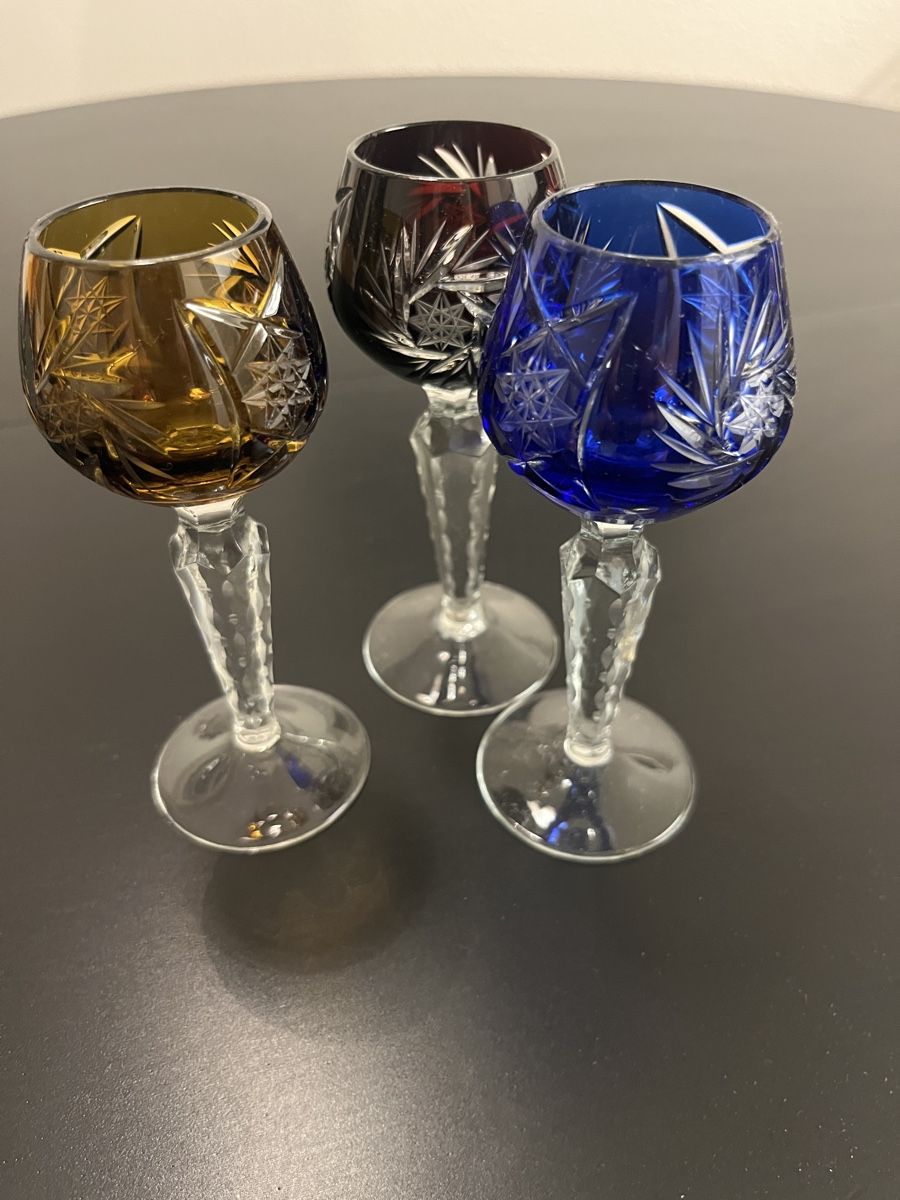 Crystal liqueur glasses
