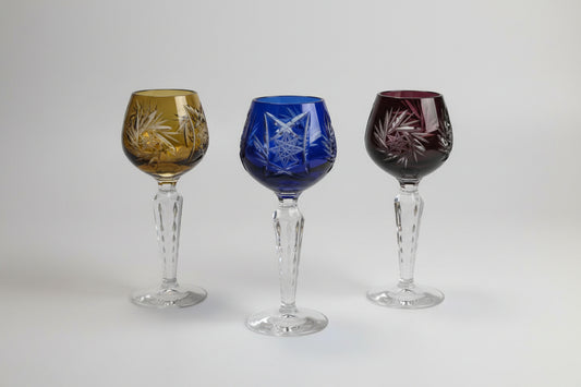Crystal liqueur glasses
