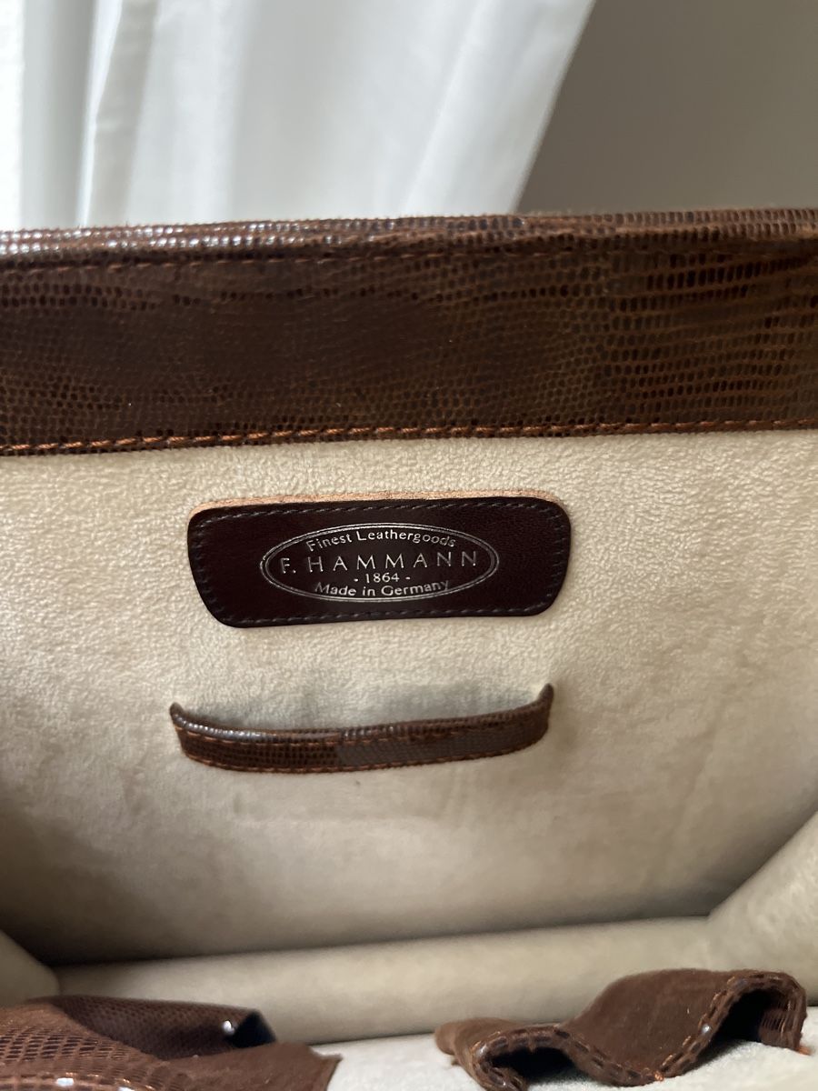F. Hamman Reptile Print Vintage Handbag