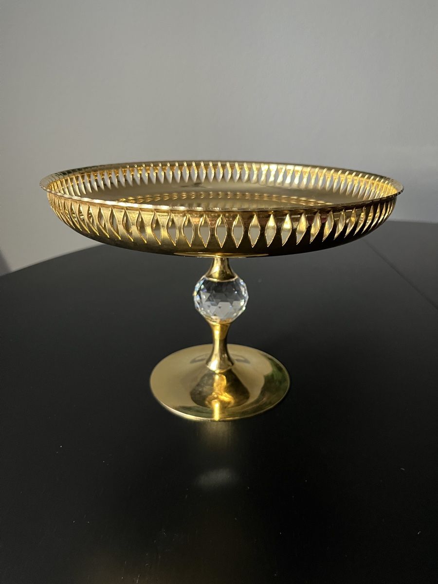 Golden Decorative Bowl Centerpiece Tazza