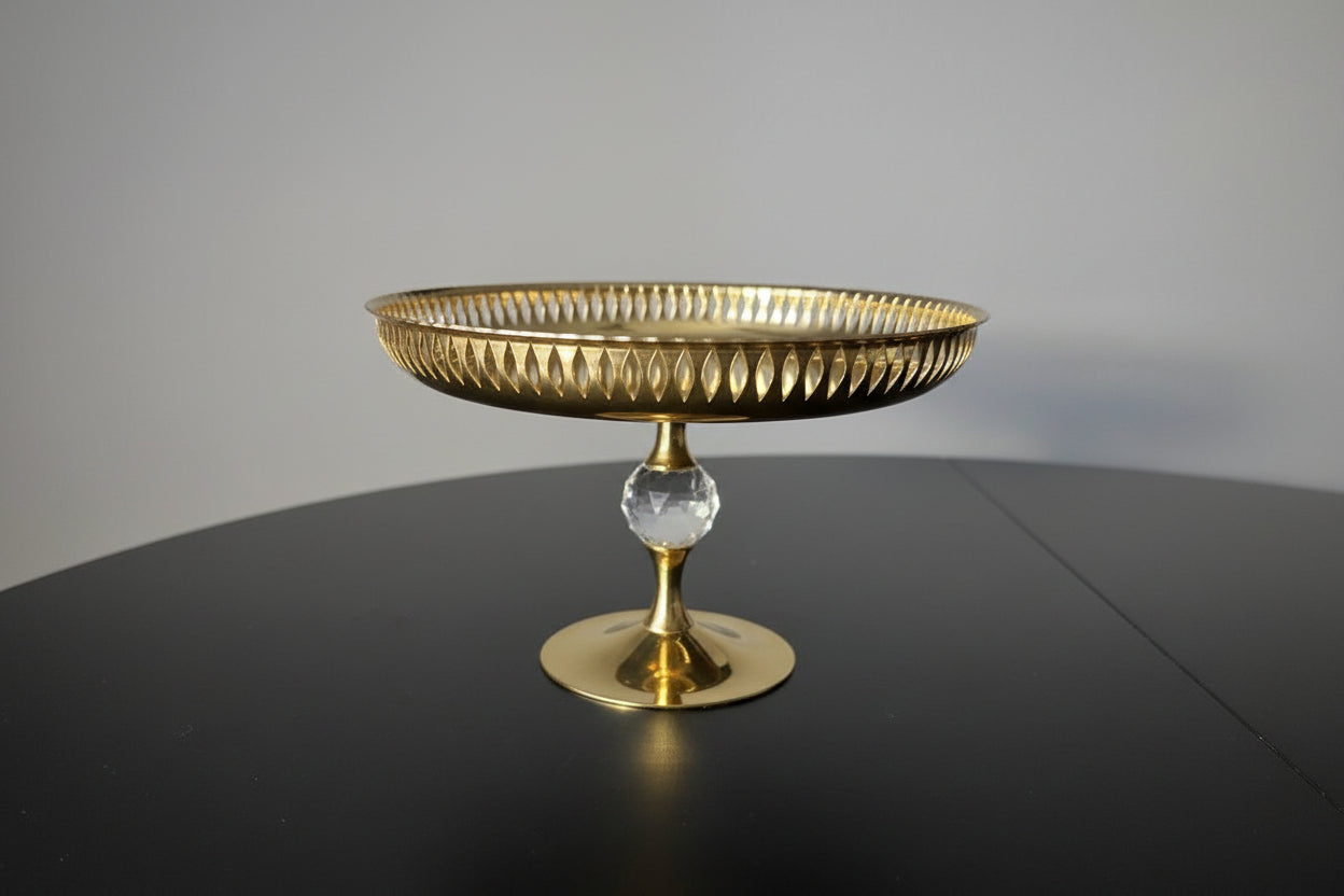 Golden Decorative Bowl Centerpiece Tazza