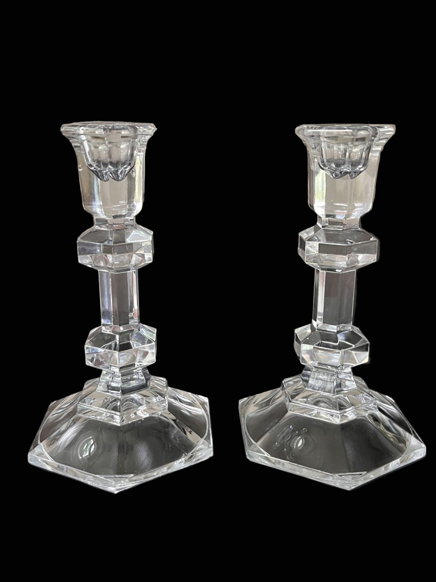 Glass candleholders