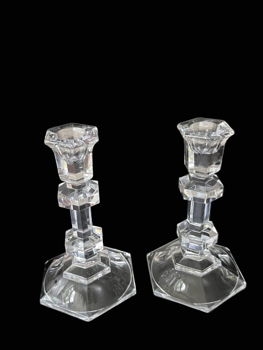 Glass candleholders