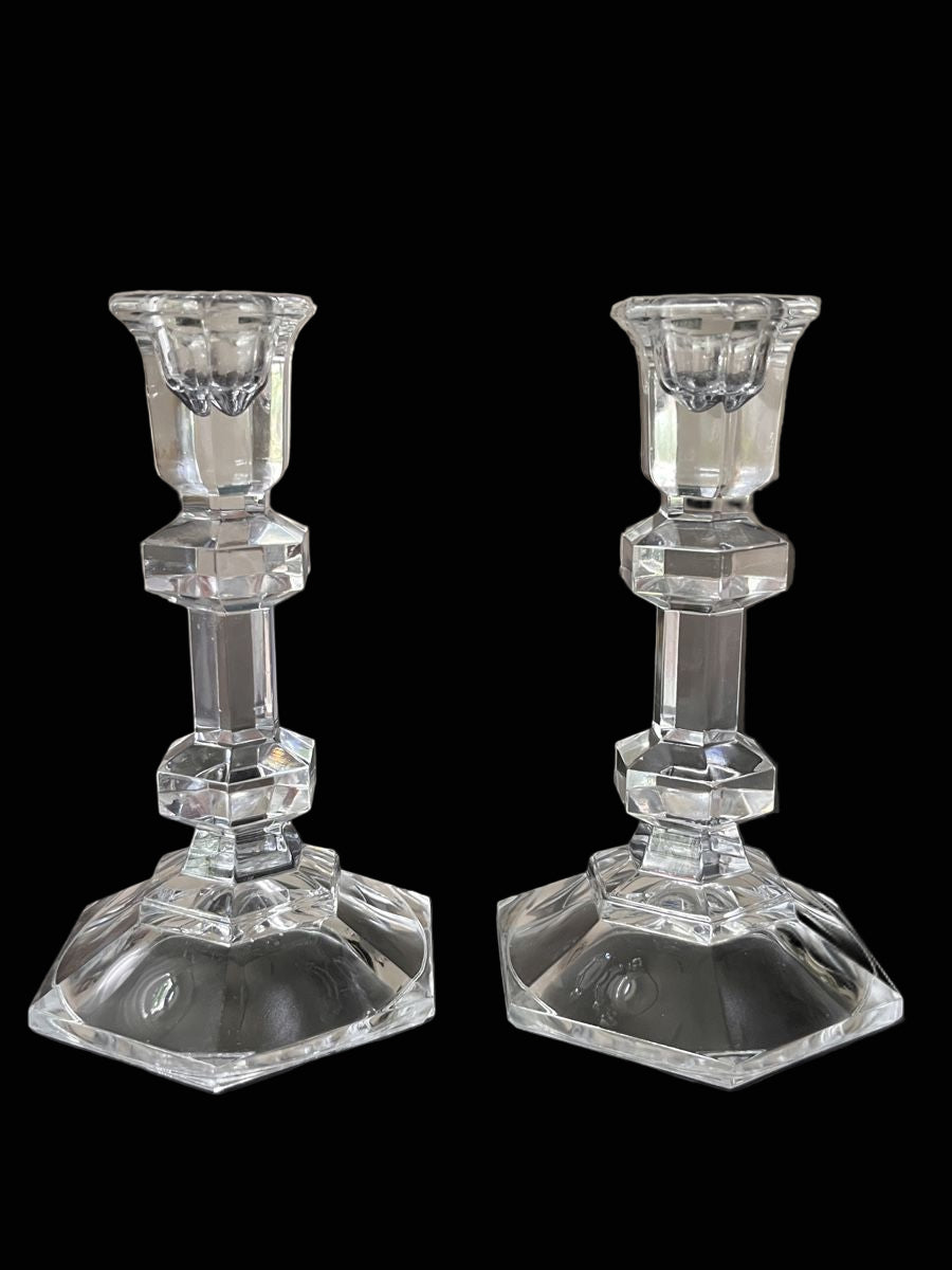 Glass candleholders