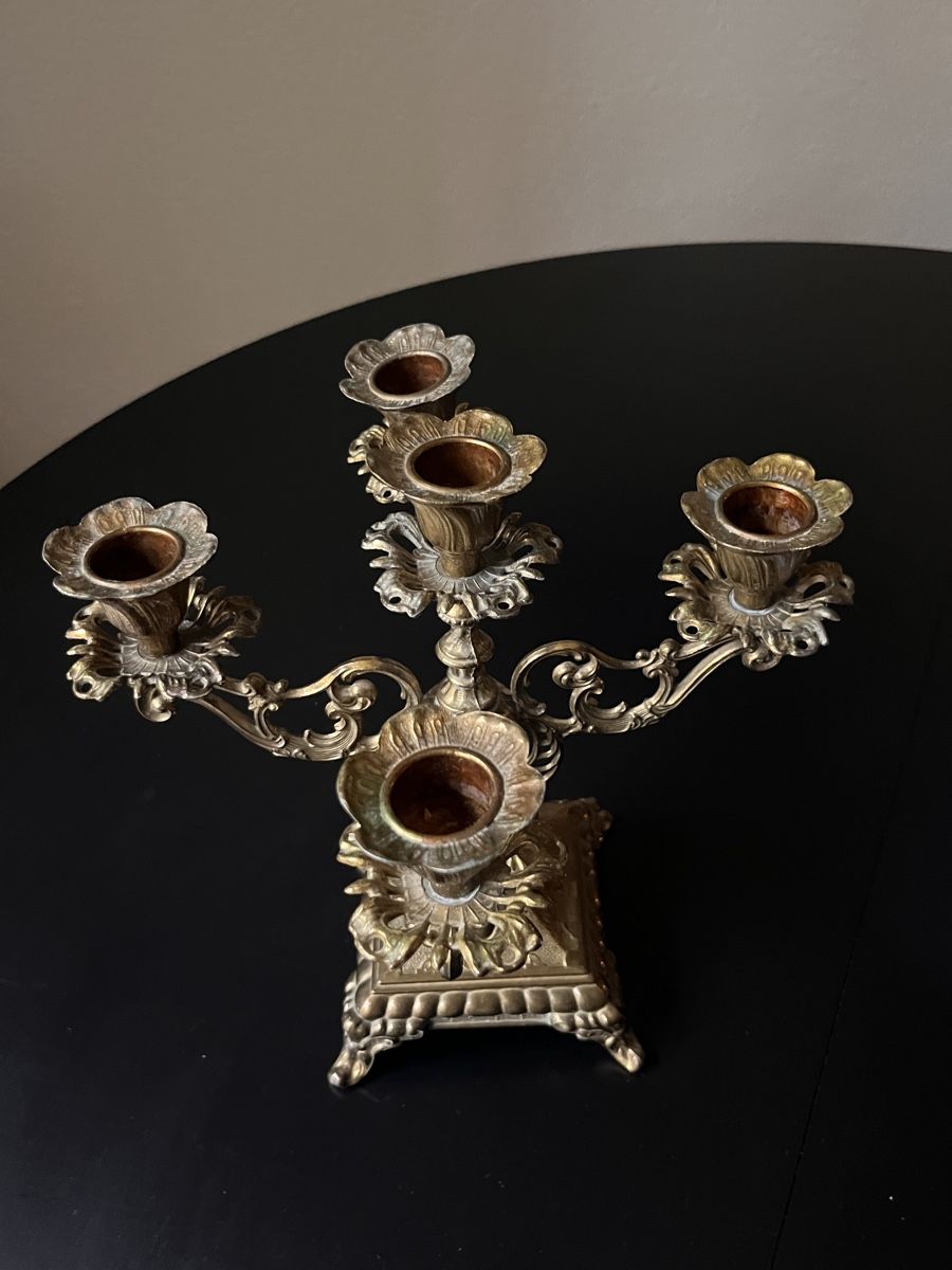 Brass 5 candle holders