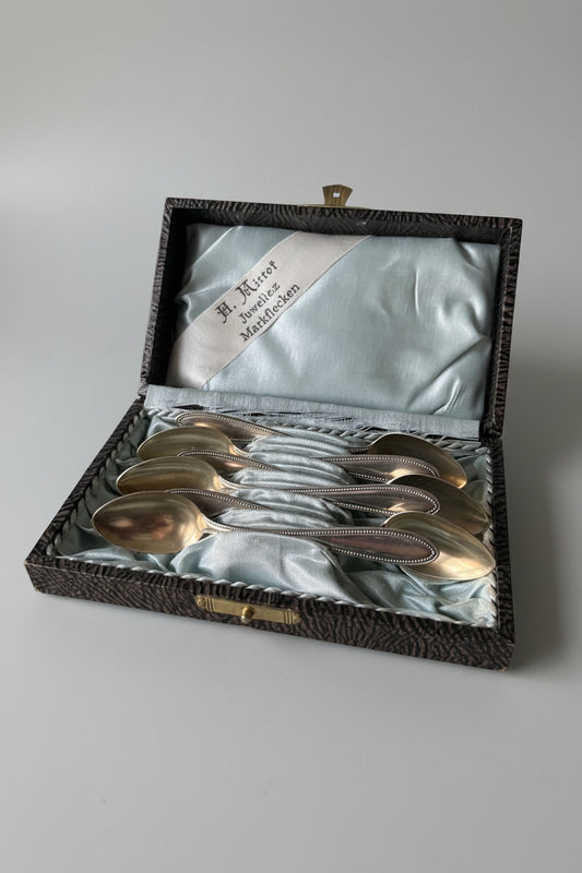 Vintage Silver Spoons Set of 6 in Original Box