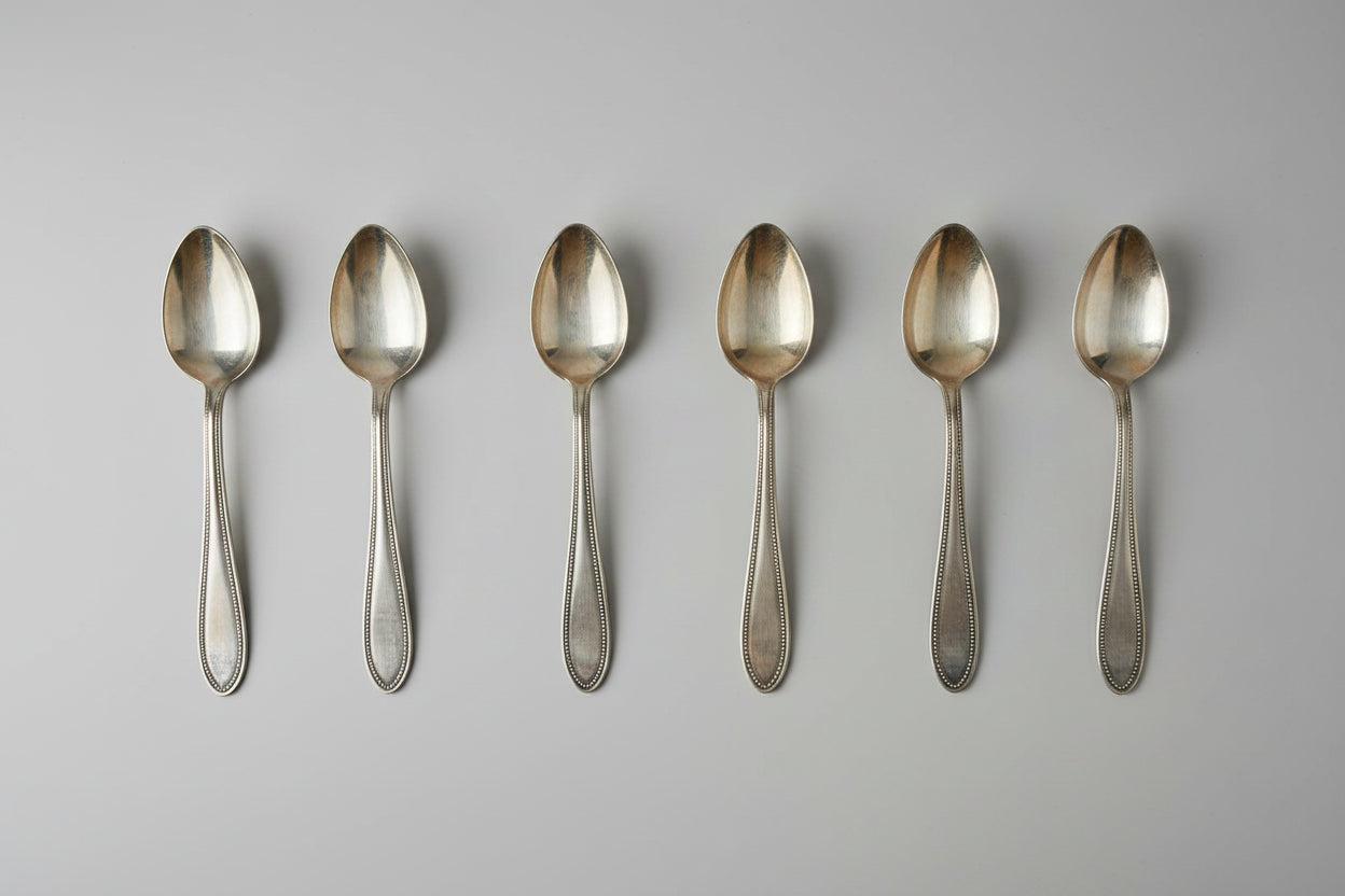 Vintage Silver Spoons Set of 6 in Original Box